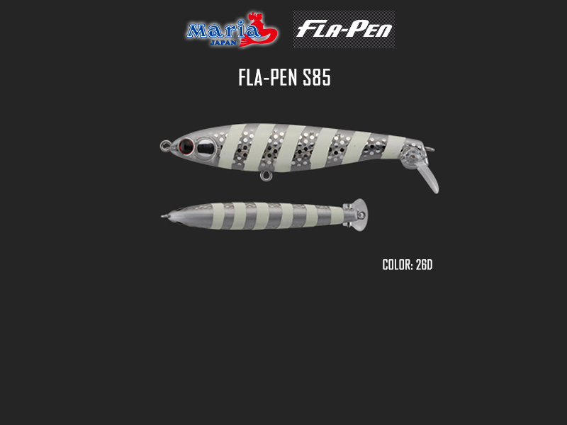 Maria Fla-Pen S85 (Length: 85mm, Weight: 15gr, Type: Sinking, Color: 26D)