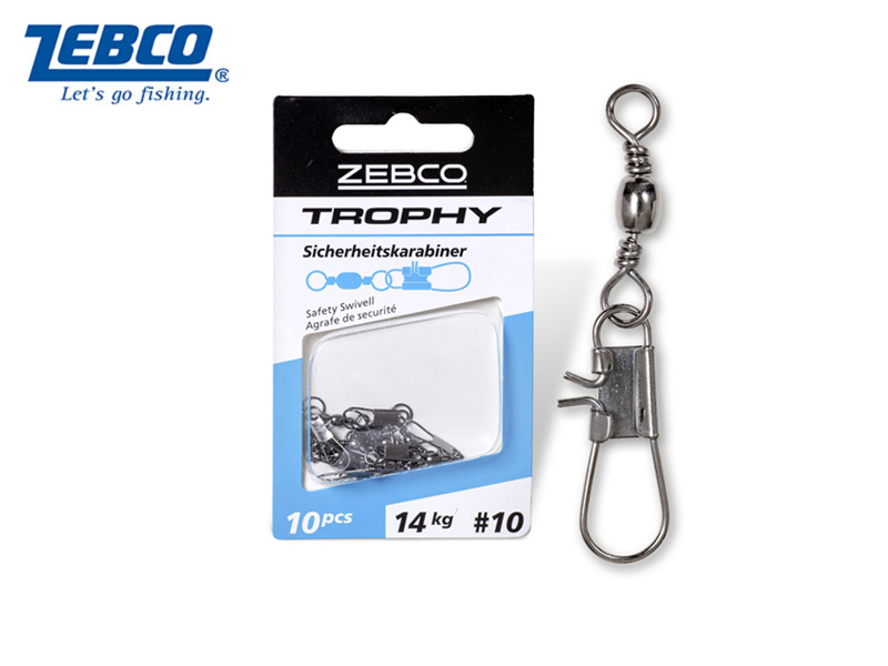 Zebco Trophy Safety Swivel (Length: 22mm, Size: 16, Pack: 10pcs)